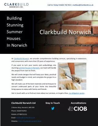 Building Stunning Summer Houses In Norwich