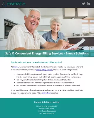 Safe & Convenient Energy Billing Services - Enerza Solutions