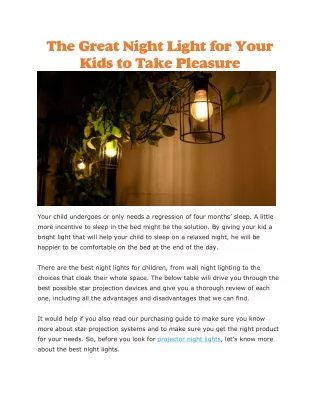 the great night light for your kids to take
