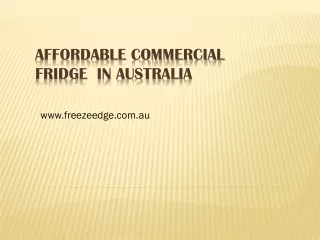 Affordable Commercial Fridge  in Australia
