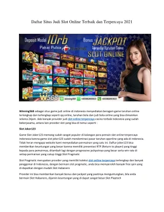 WINNING568: Daftar Situs Judi Slot Online No.1 Terpercaya