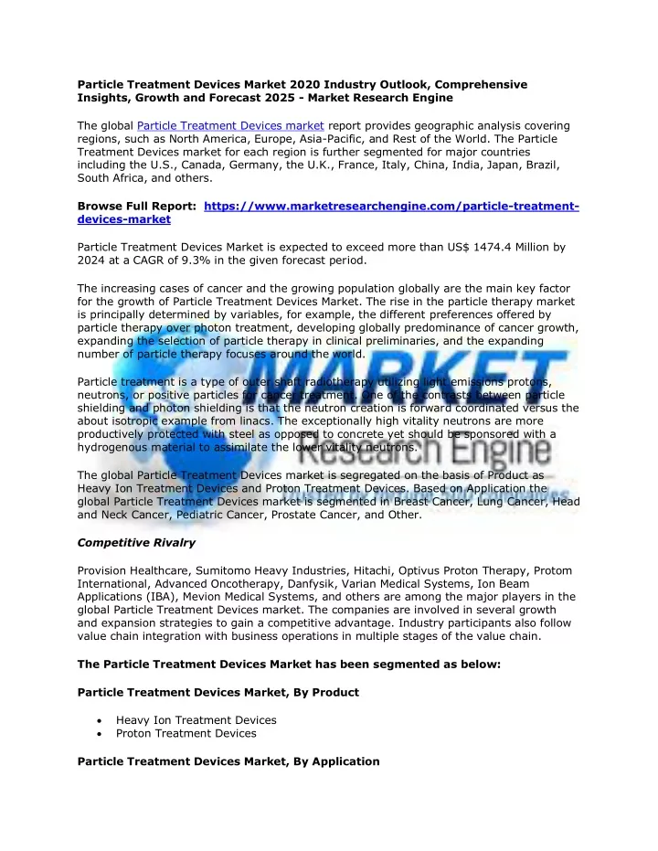 particle treatment devices market 2020 industry