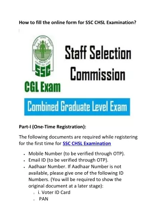 how to fill the online form for ssc chsl