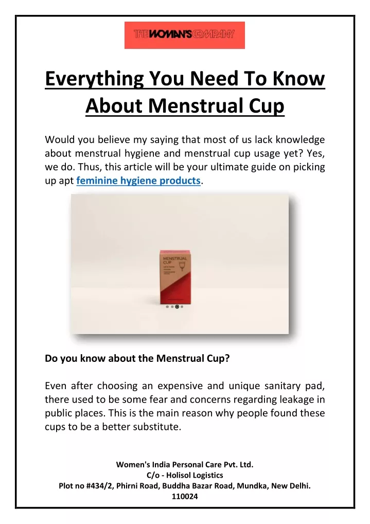 everything you need to know about menstrual
