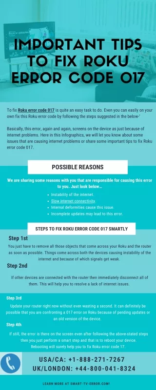 important tips to fix roku error code 017