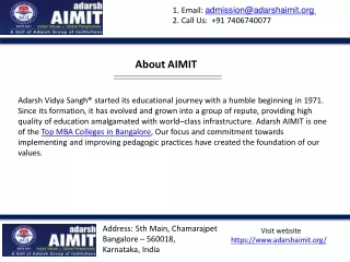 1 email admission@adarshaimit org 2 call