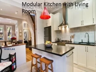 A Modular Kitchen Living Room and Bathroom  for Young Family
