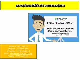 pressrelease distribution service