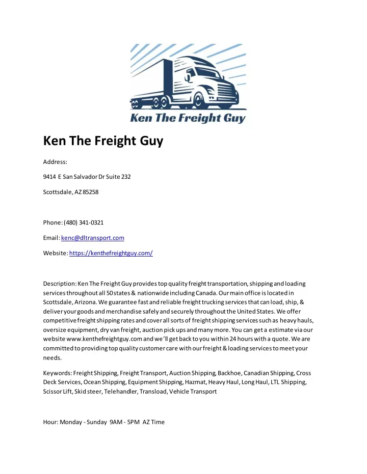 ken the freight guy