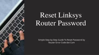 reset linksys router password