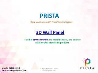 Prista 3d Wall Panels in Coimbatore