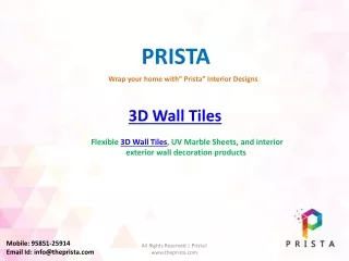 Benefits of Using 3D Wall Tiles