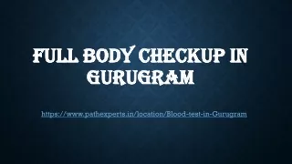 full body checkup in gurugram