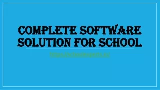complete software solution for school