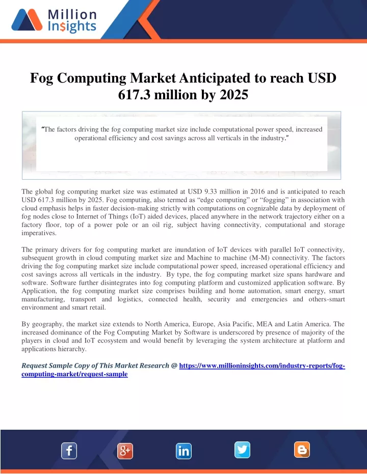 fog computing market anticipated to reach