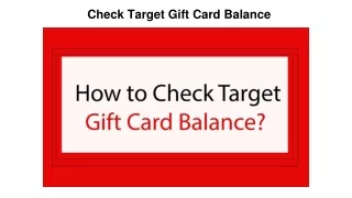 Check Target Gift Card Balance | Target Gift Card Balance