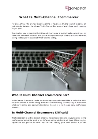 what is multi channel ecommerce