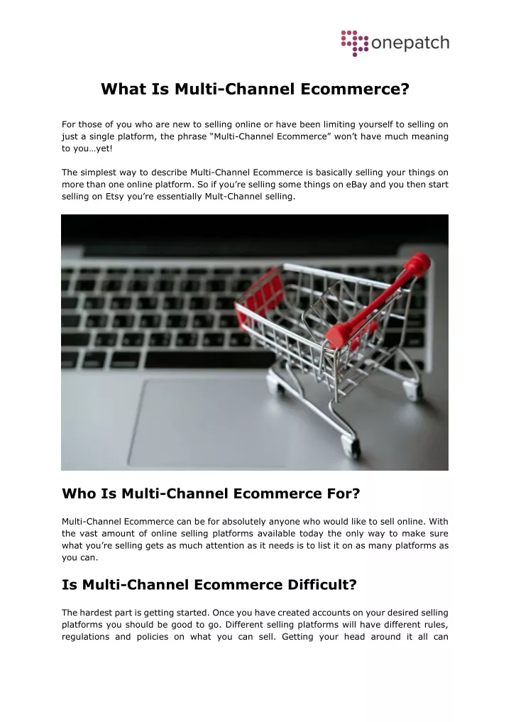 what is multi channel ecommerce