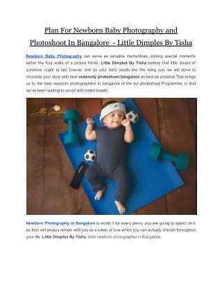 Plan For Newborn Baby Photography and Photoshoot In Bangalore - Little Dimples By Tisha