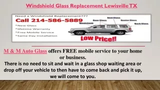 Windshield Glass Replacement Lewisville TX