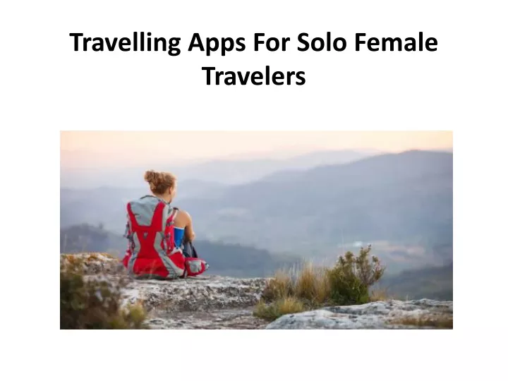 solo female travel app