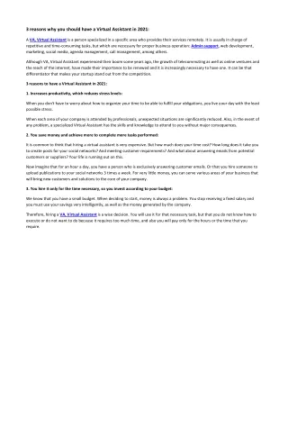 3 reasons why you should have a virtual assistant
