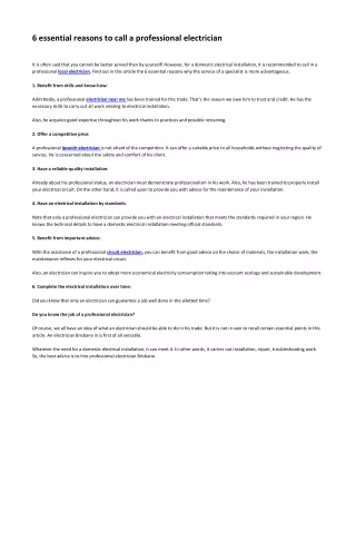 6 essential reasons to call a professional