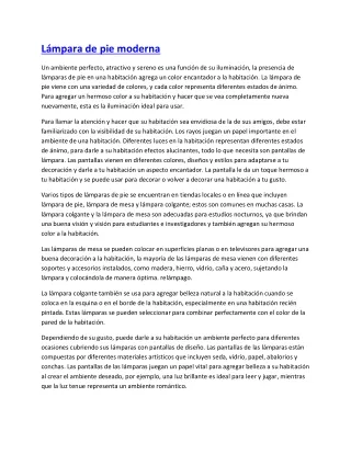 l mpara de pie moderna