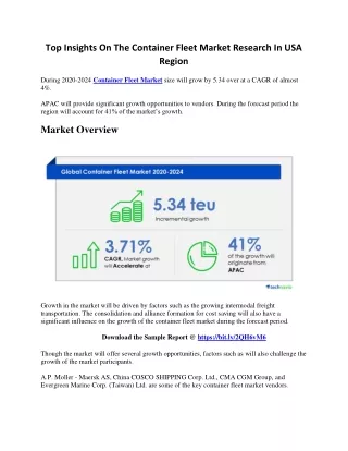 top insights on the container fleet market