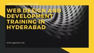 Web Designing and Development Training in Hyderabad