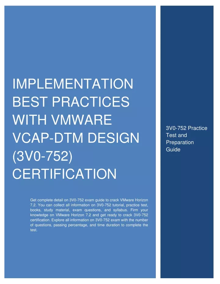 implementation best practices with vmware vcap