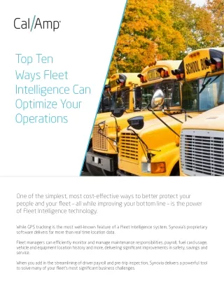 top ten ways fleet intelligence can optimize your