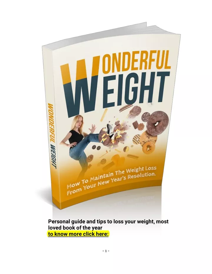 personal guide and tips to loss your weight most