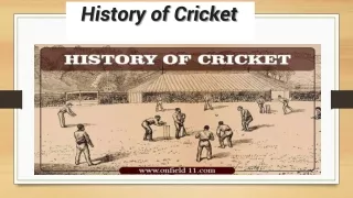 History of Cricket