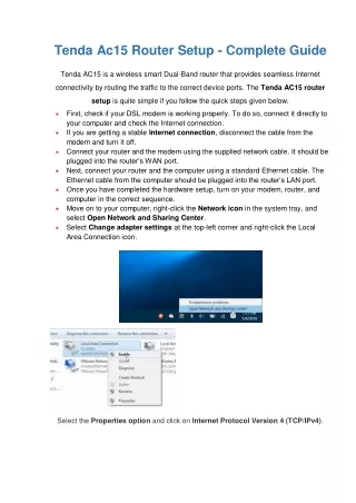 tenda ac15 router setup complete guide