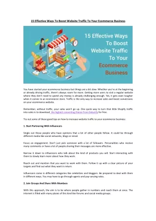 15 effective ways to boost website traffic
