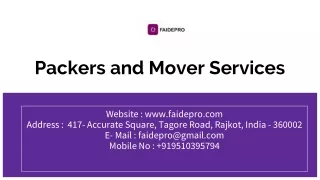packers and mover services