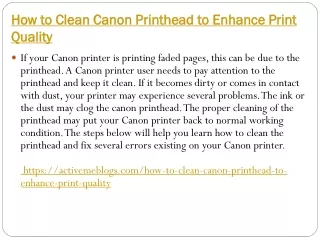 How to Clean Canon Printhead to Enhance Print Quality