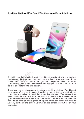 docking station offer cost effective near term