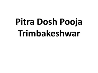 pitra dosh pooja trimbakeshwar