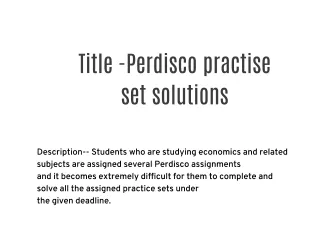 Perdisco practise set solutions