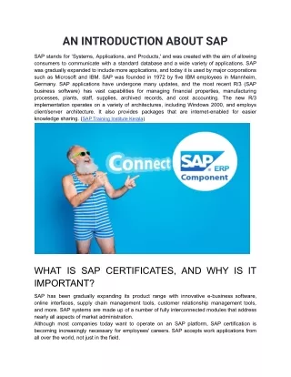 AN INTRODUCTION ABOUT SAP