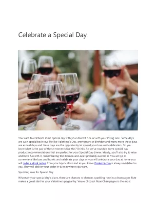 celebrate a special day