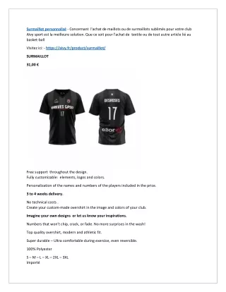 surmaillot personnalis concernant l achat