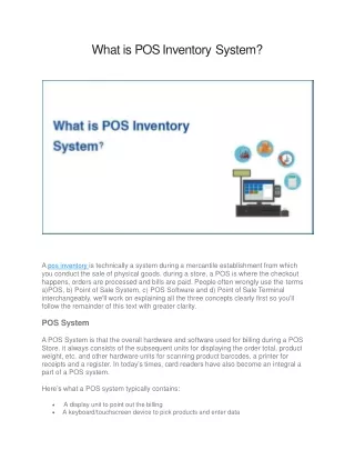 What is POS Inventory System?