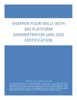 sharpen your skills with sas platform