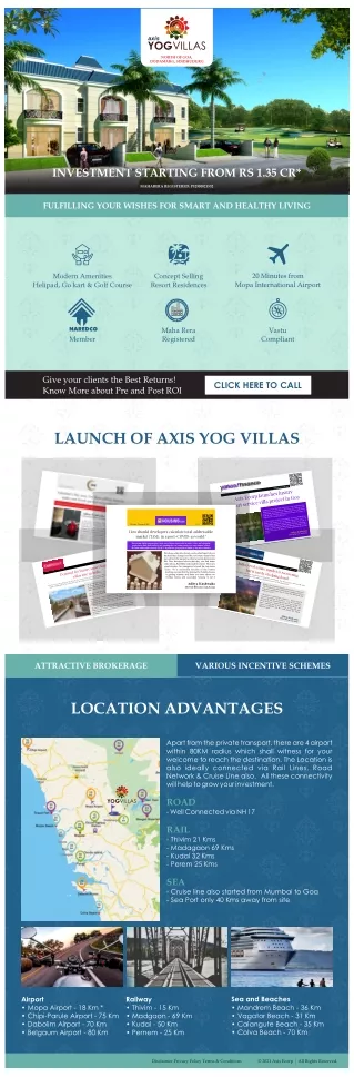 Axis Ecorp launches Axis Yog Villas in North Goa