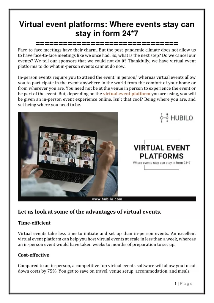 virtual event platforms where events stay