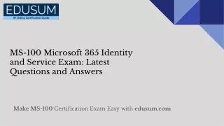 ms 100 microsoft 365 identity and service exam
