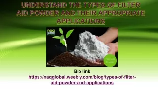 understand the types of filter aid powder
